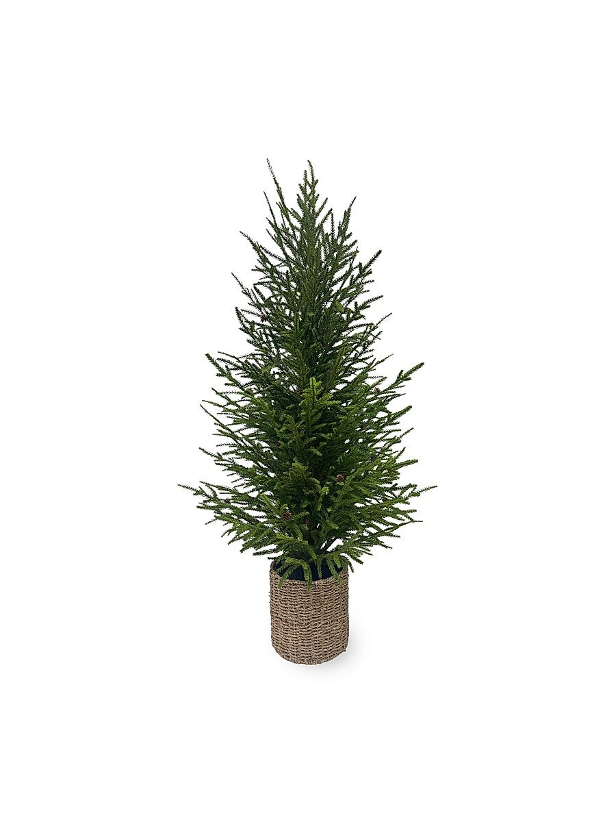 Artificial Christmas Norfolk Tree With Basket