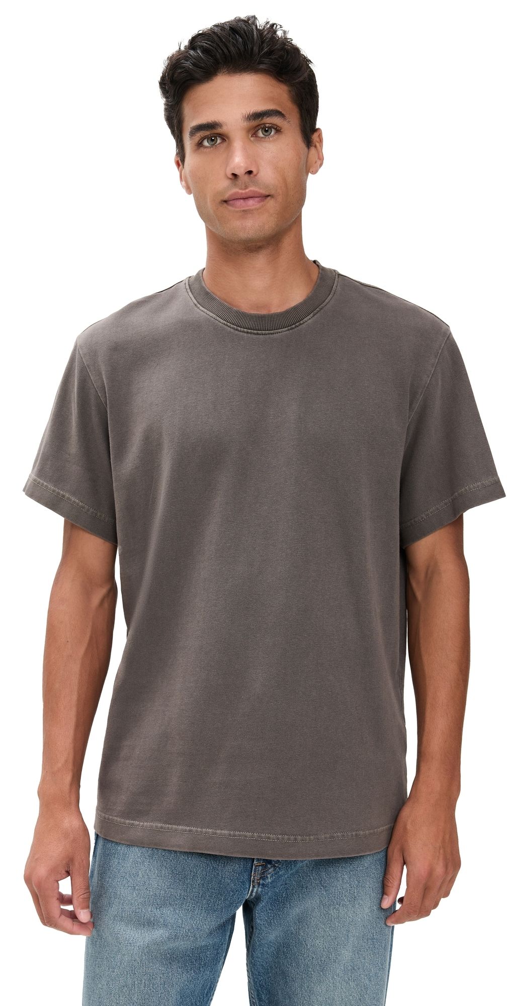 PAIGE Serano Boxy Tee Vintage Deep Chocolate S