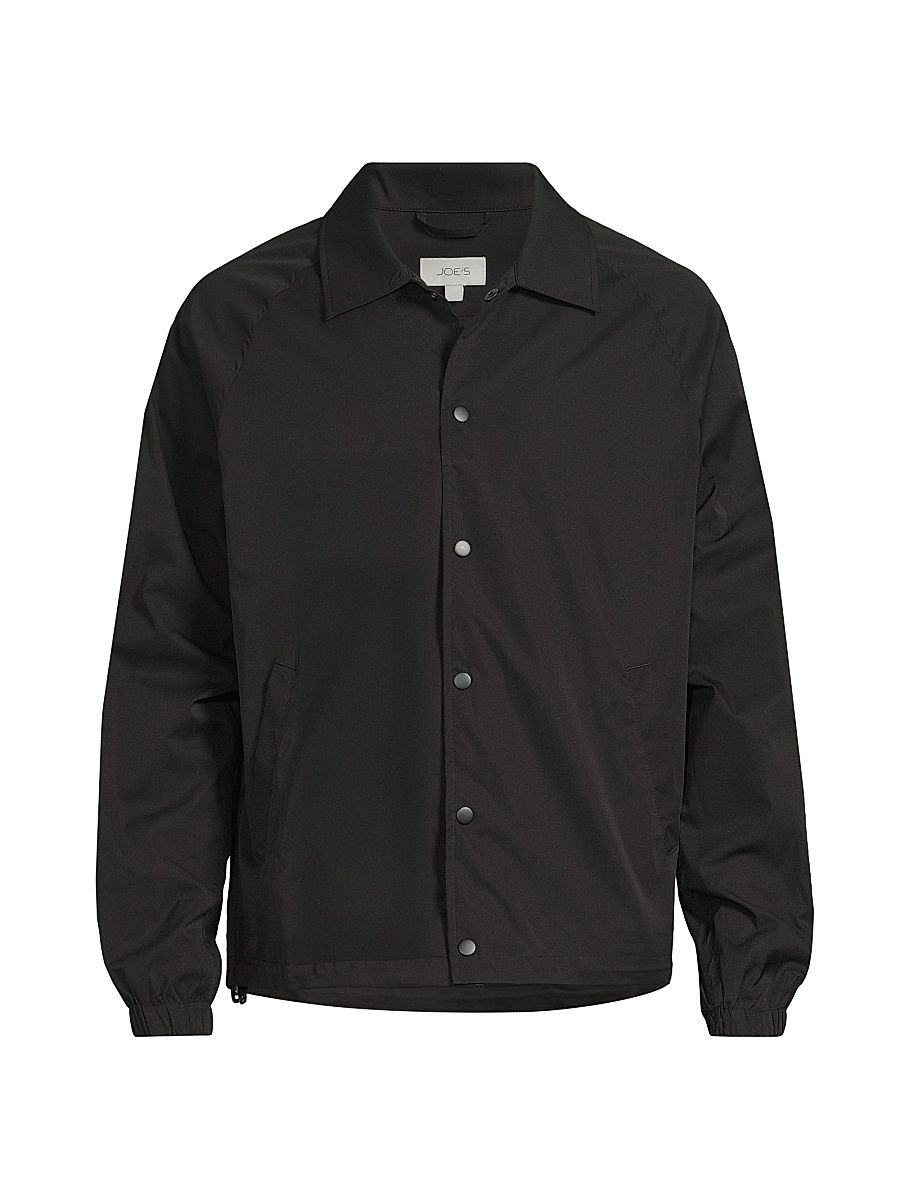 Men's Coaches Raglan-Sleeve Nylon Jacket - Black - Size XXL