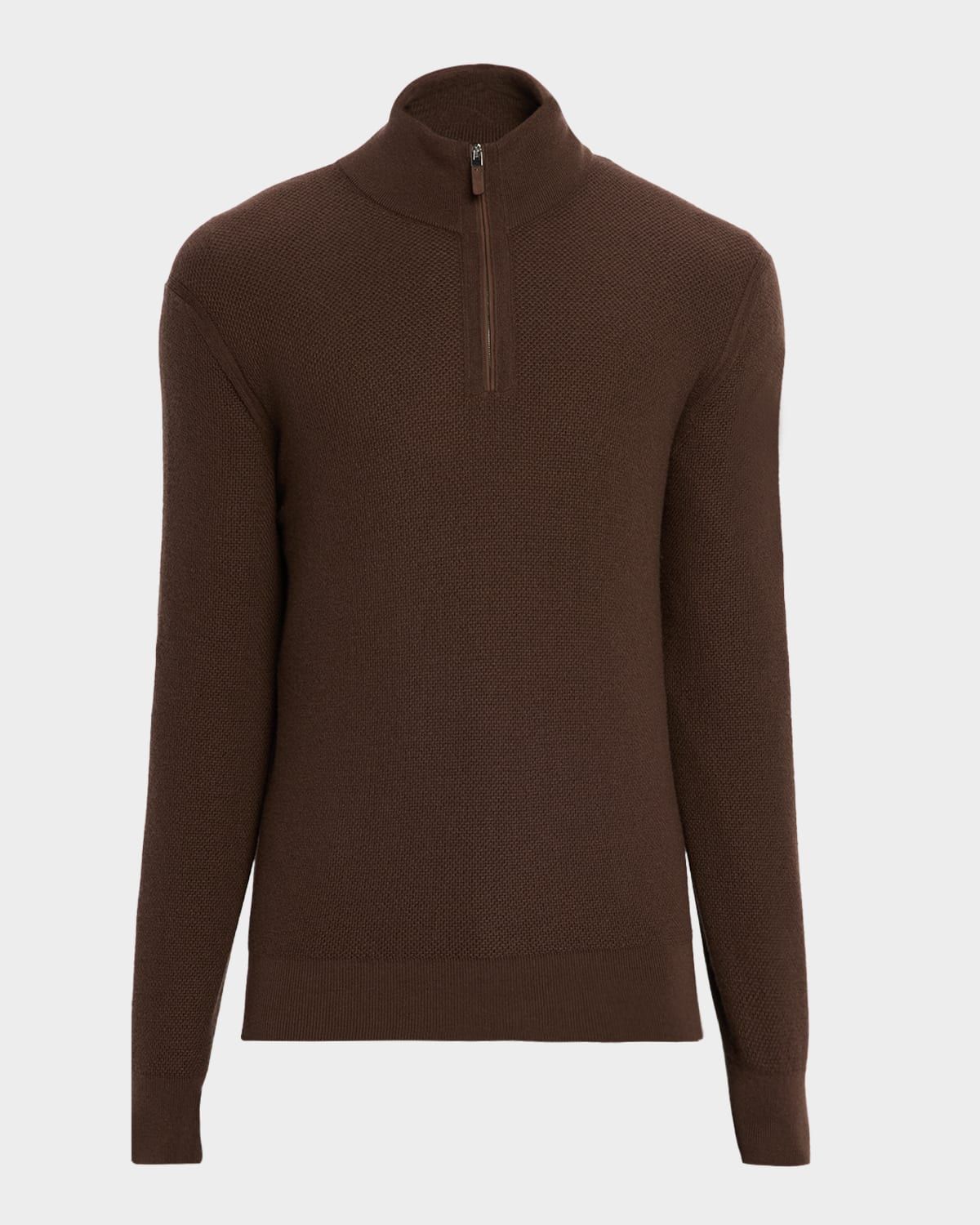 Men & apos;s Cashmere Waffle-Knit Quarter-Zip Sweater