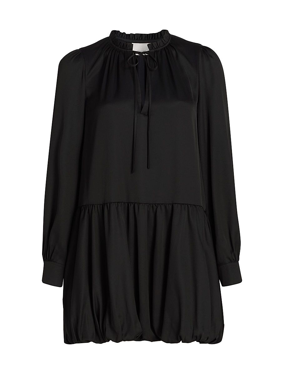 Women's Valetta Bubble-Hem Minidress - Black - Size 16