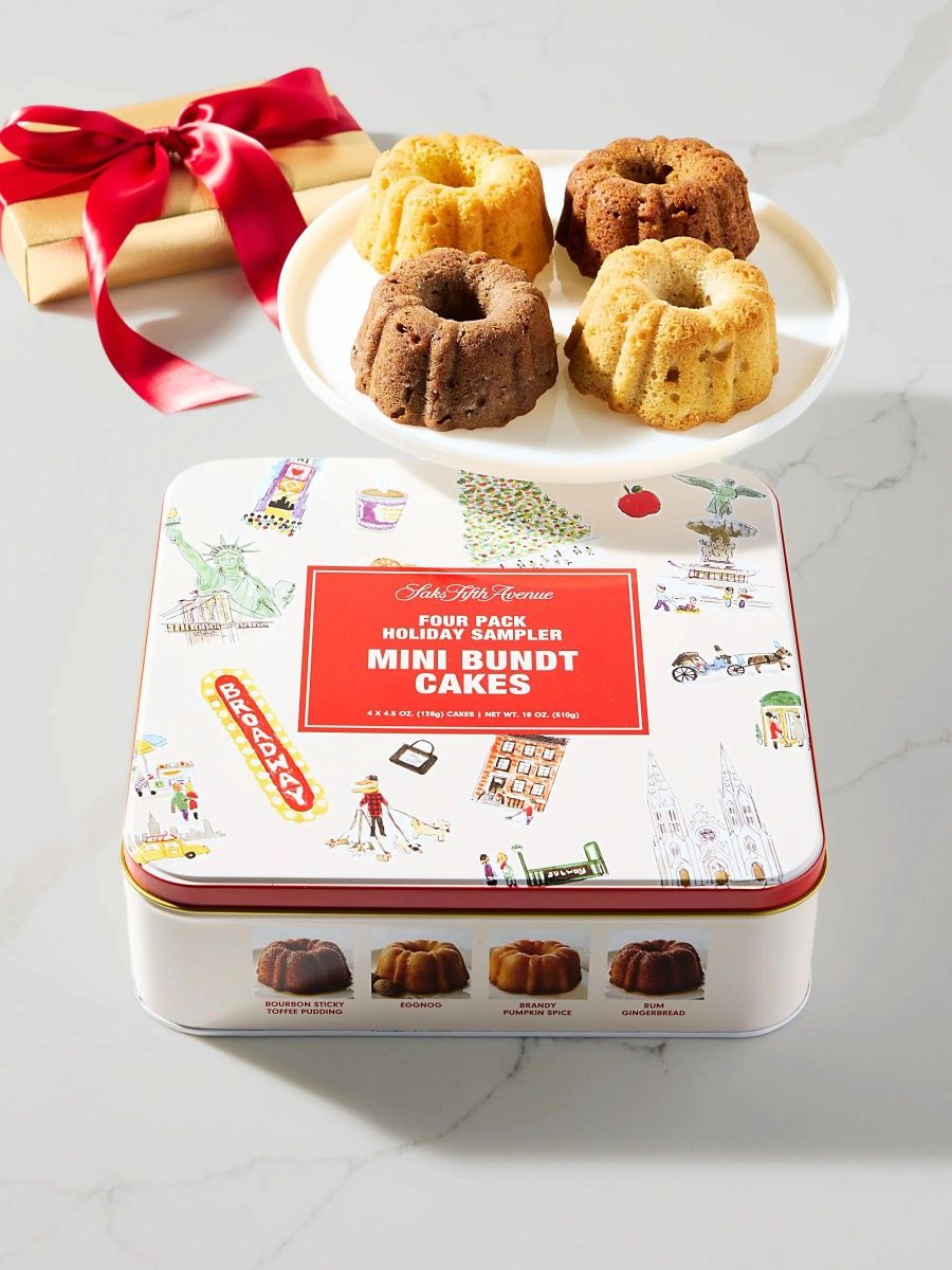 Saks Fifth Avenue 4-Pack Holiday Sampler Mini Bundt Cakes