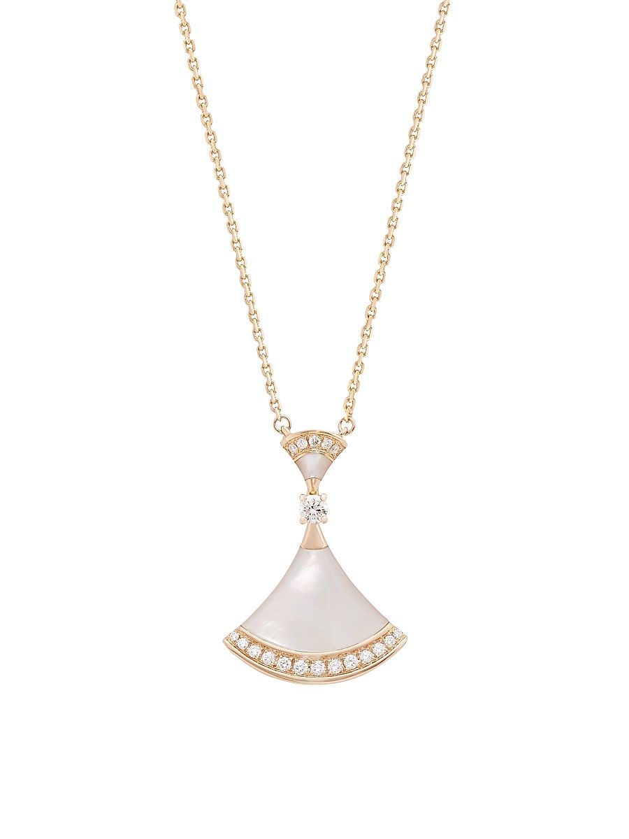 Women's Divas' Dream 18K Rose Gold, Mother-Of-Pearl & Diamond Pendant Necklace