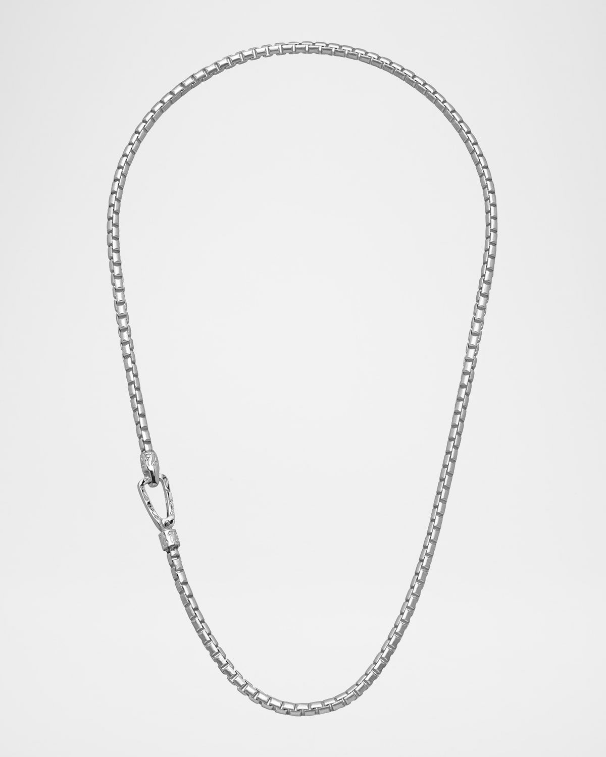 Men & apos;s Ulysses Box Chain Necklace in Silver, 62mm