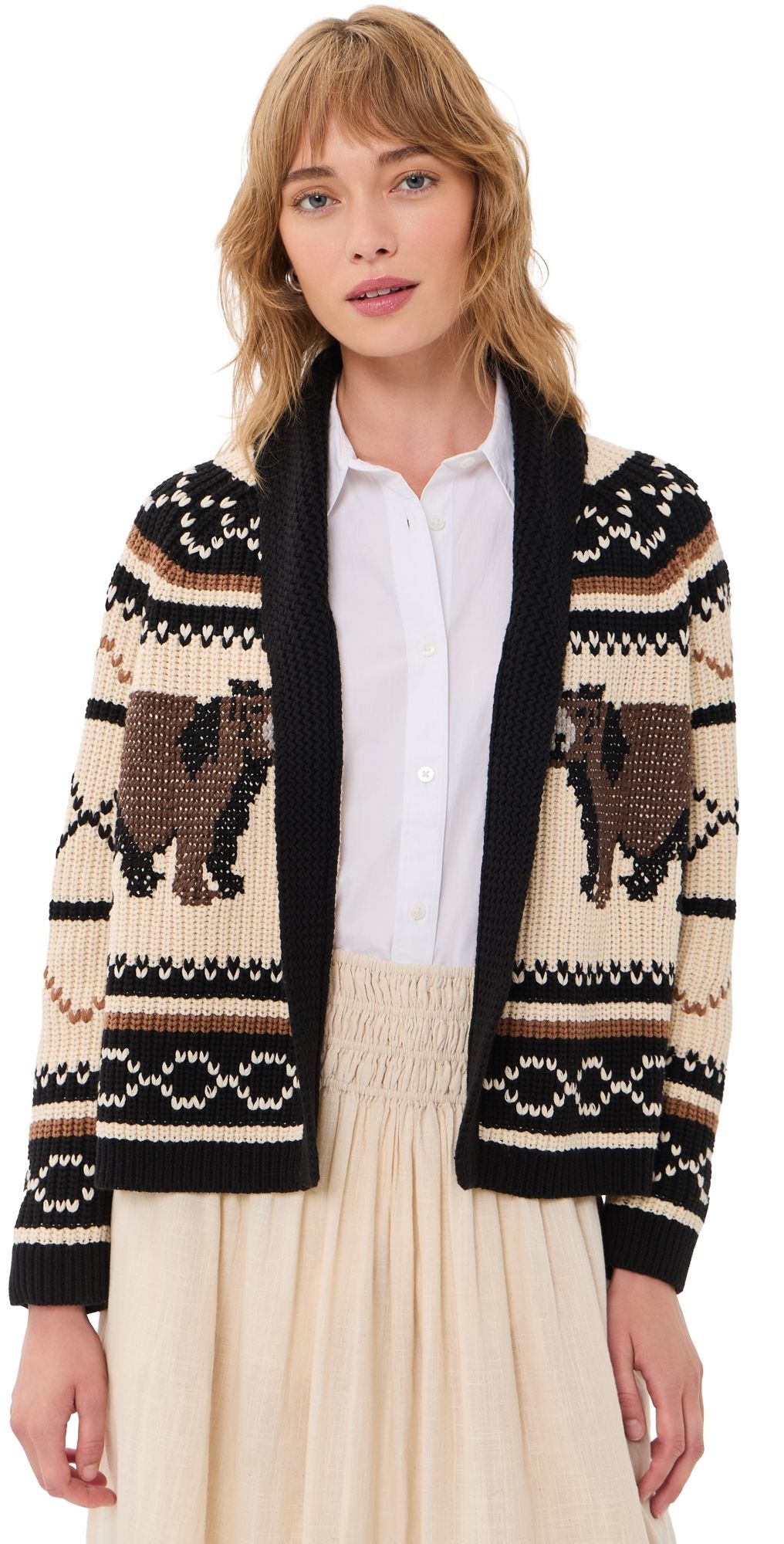 THE GREAT. The Bear Lodge Cardigan Black 3