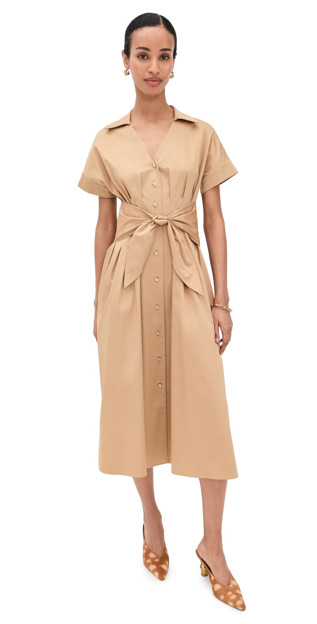 Shoshanna Josephine Dress Khaki 10