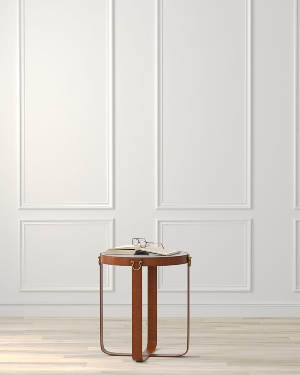 Leather Harness Side Table