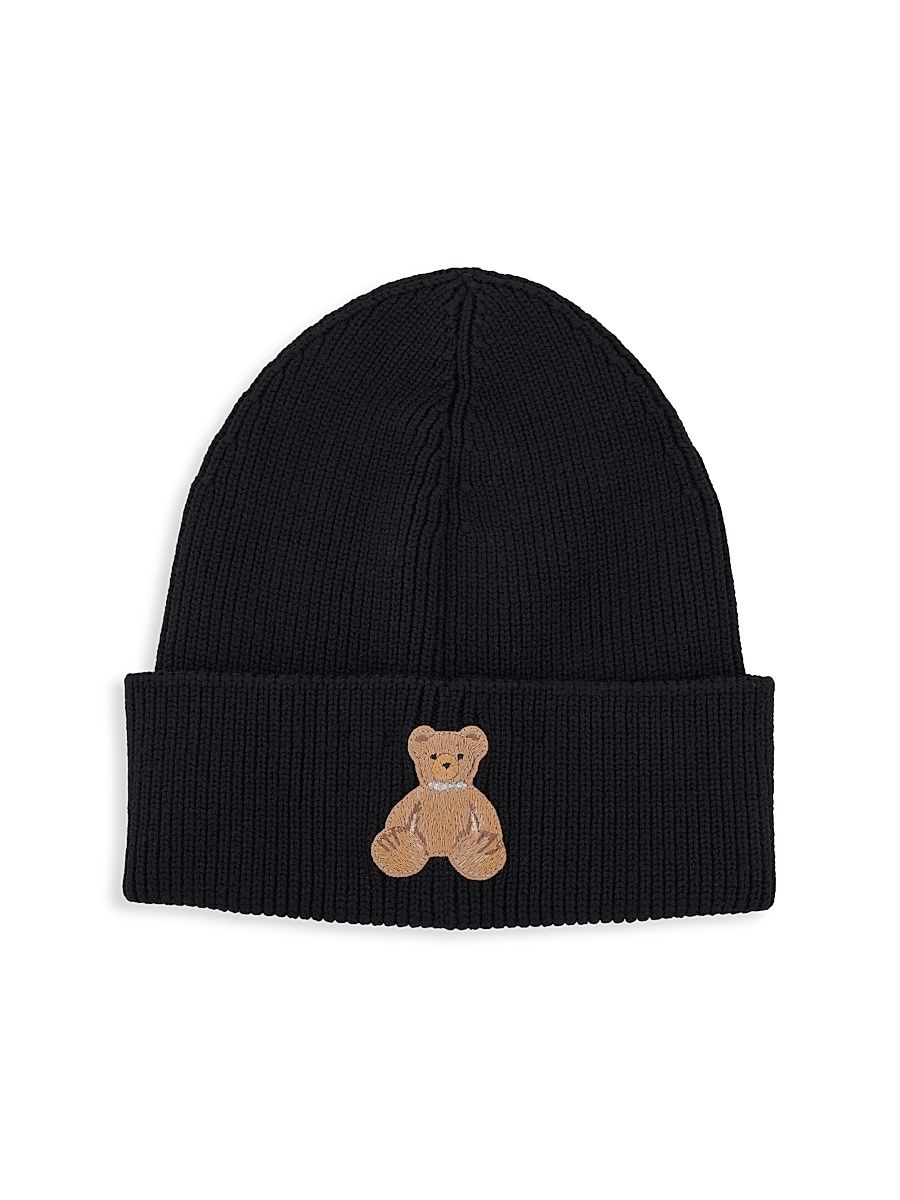 Men's Bear In Mind Wool Beanie - Black Brown