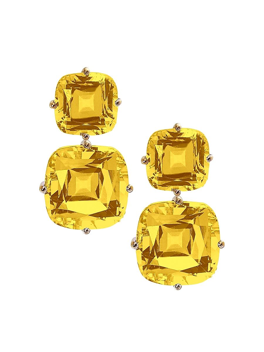 Women's Gossip 18K Yellow Gold & Citrine Drop Earrings - Citrine