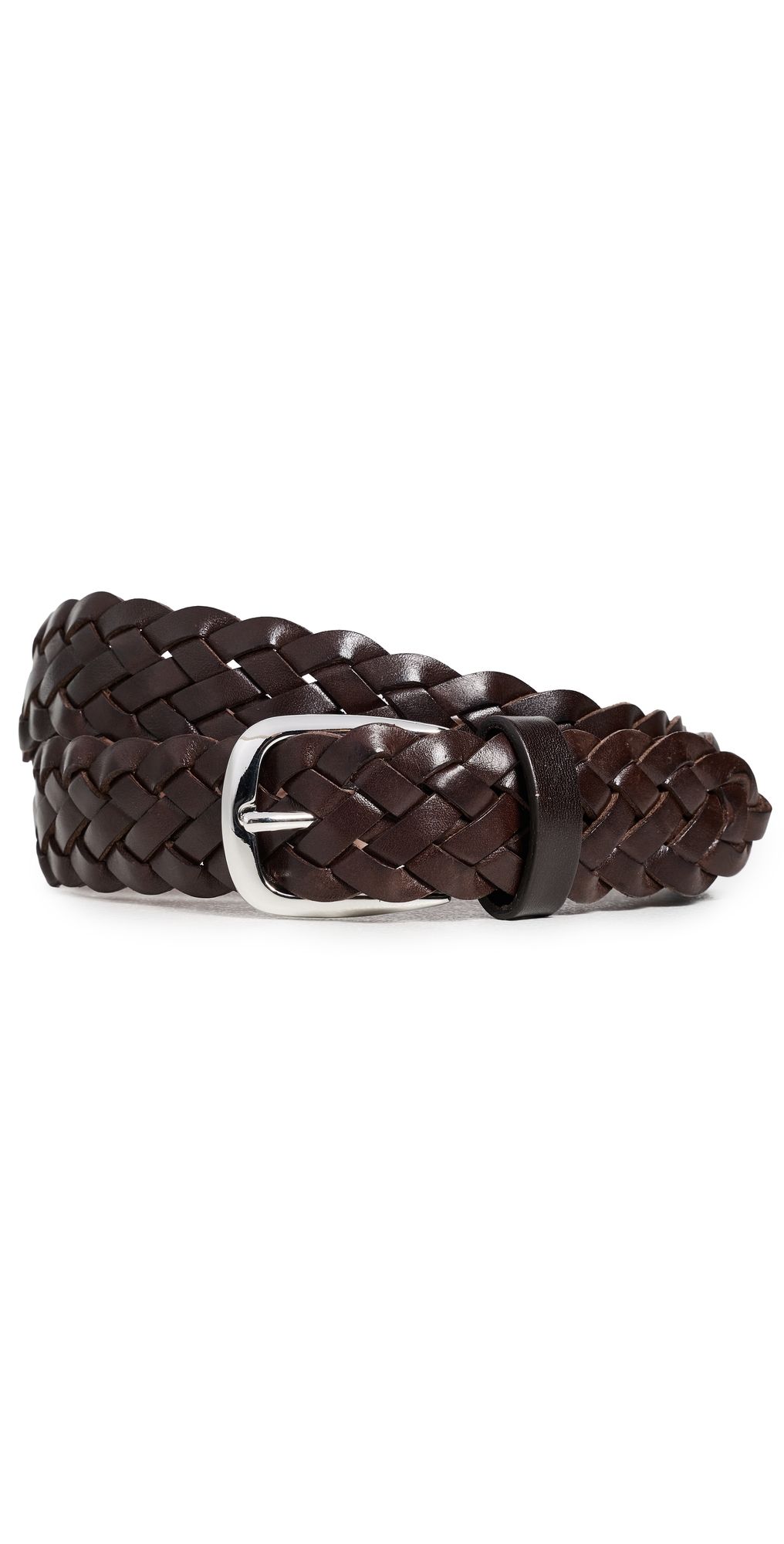 Anderson's Leather Woven Belt Brown M1 32