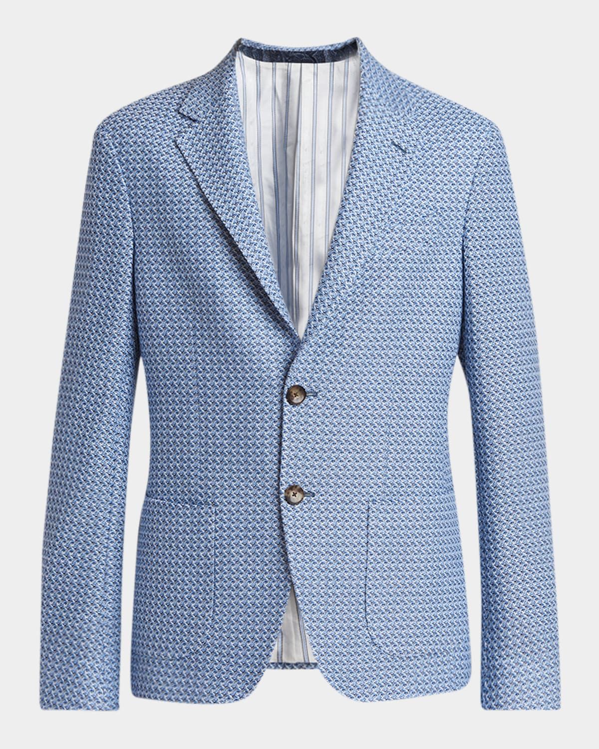 Men & apos;s Roma Honeycomb Cotton Two-Button Sport Jacket