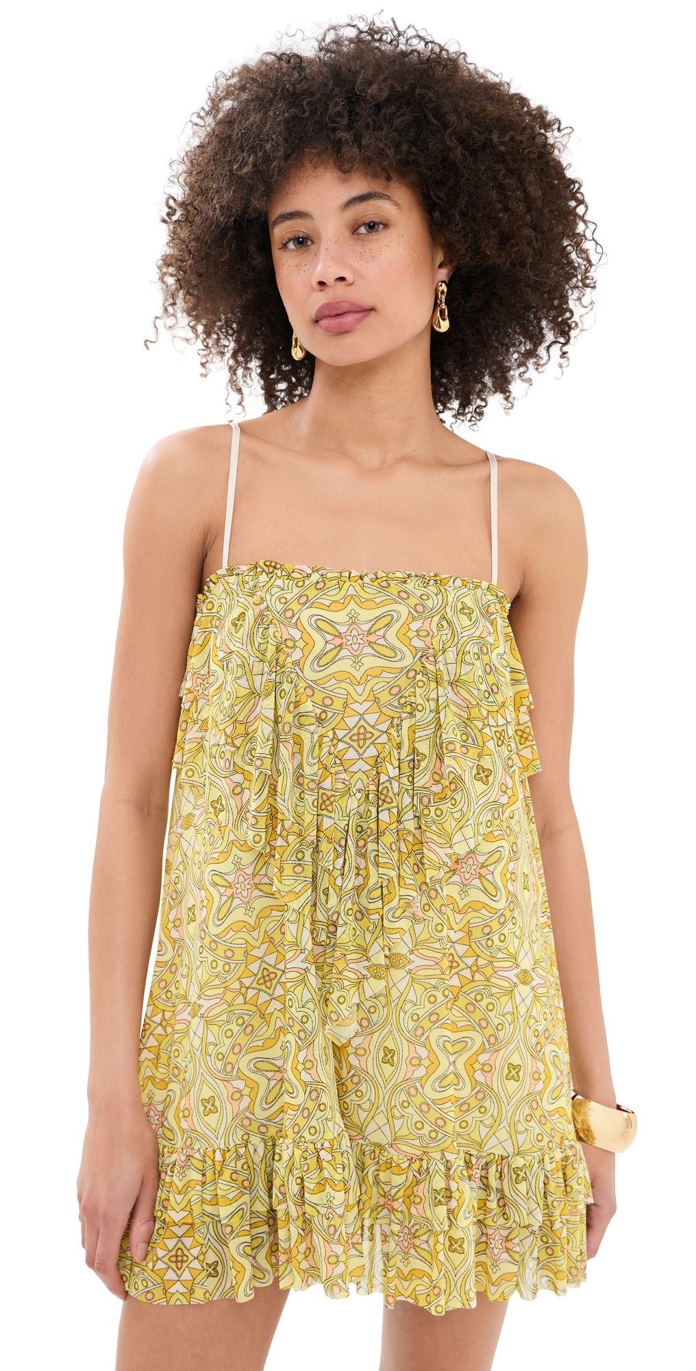 AFRM Glen Dress Sunlight Tile S
