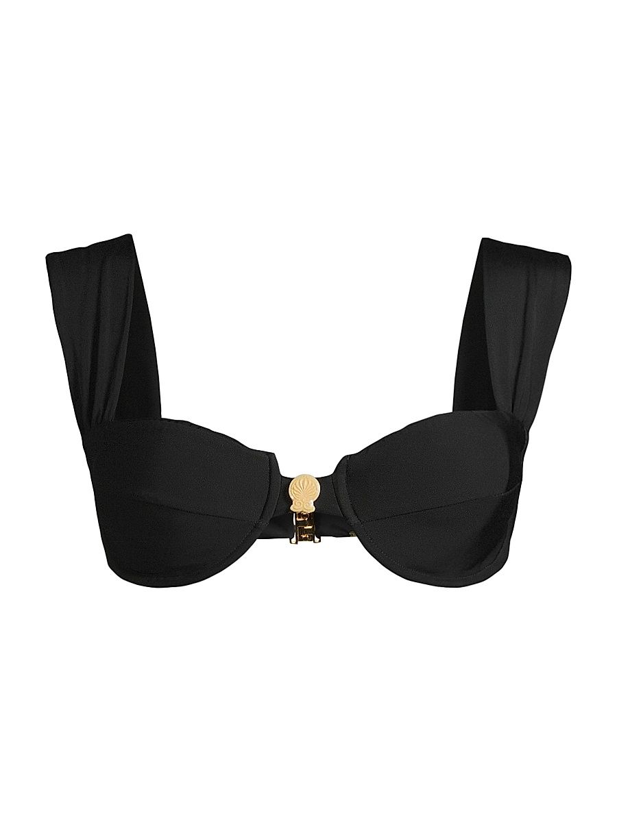 Women's Sabina Underwire Bikini Top - Black Ivory - Size Large