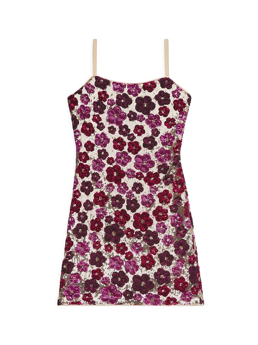 Girl's Roxanne Sequined Slipdress - Daisy Sequin - Size 7