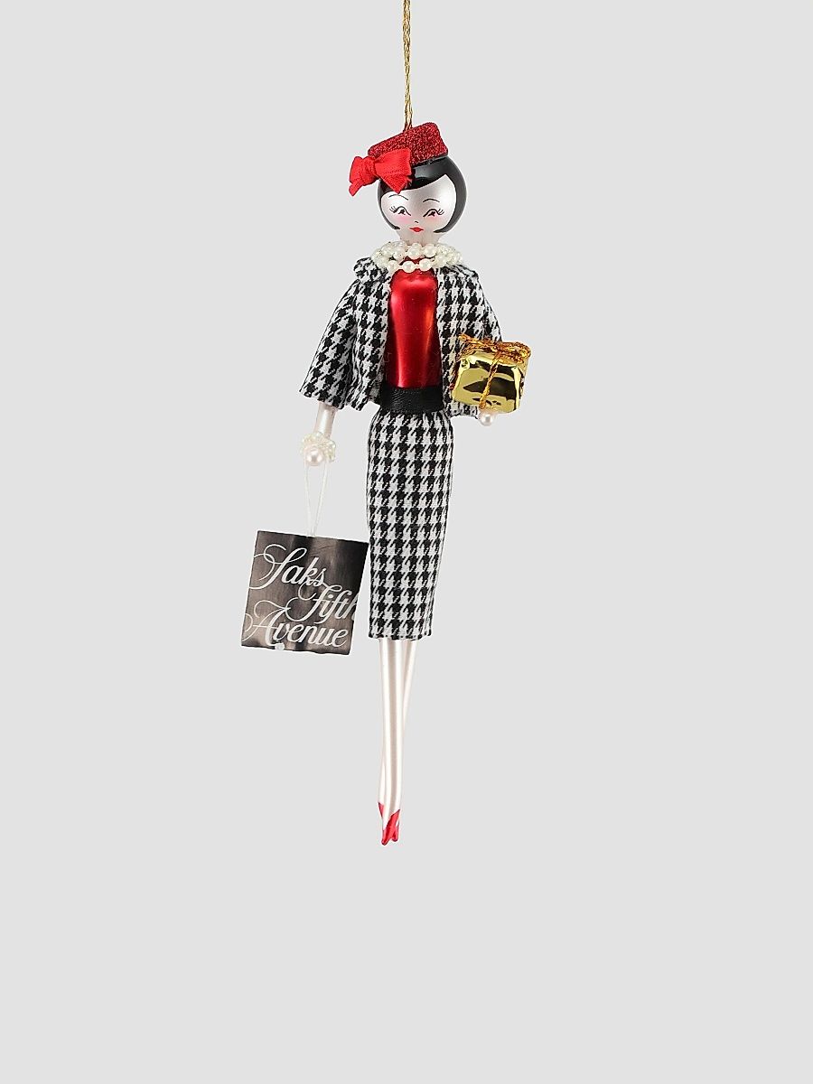 Soffieria De Carlini Lady in a Plaid Suit Ornament