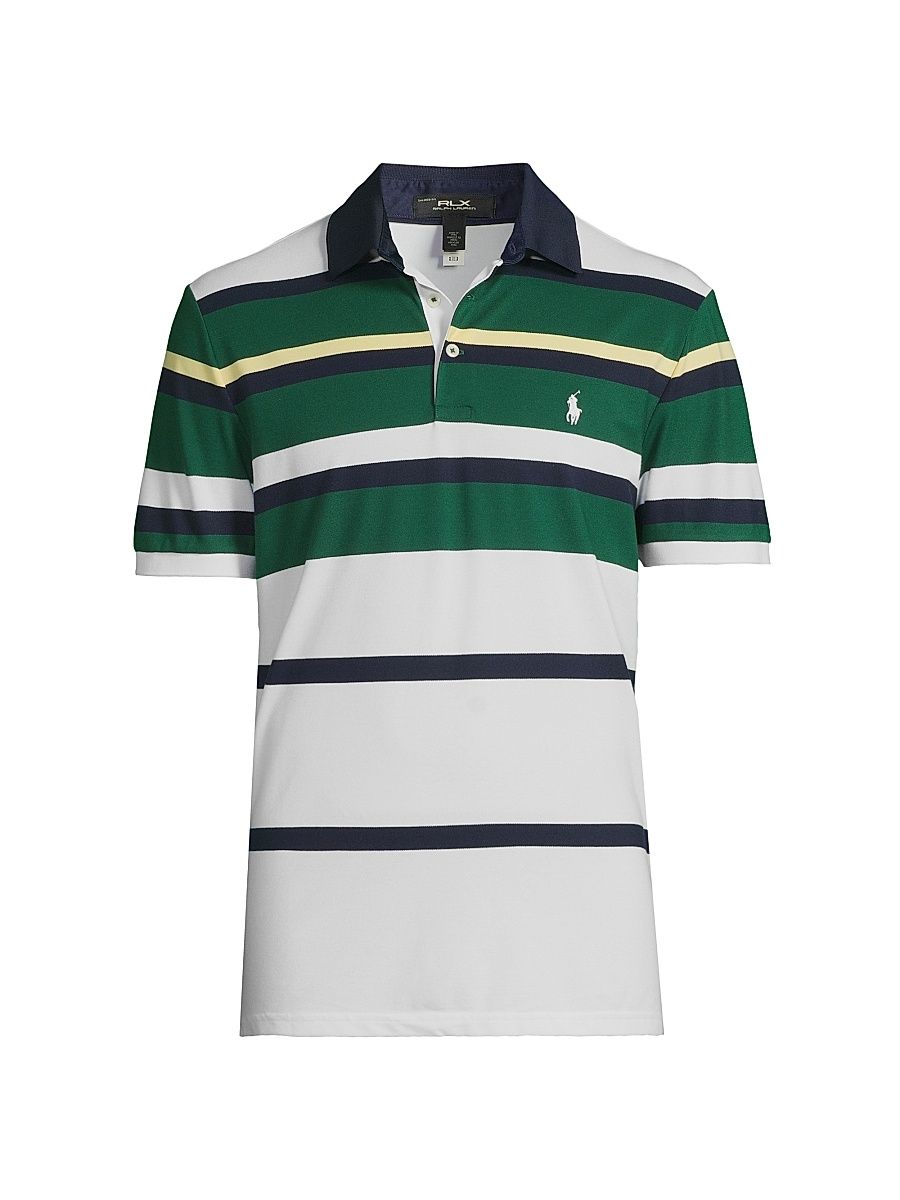 Men's Tailored-Fit Performance Polo Shirt - Kelly Green Multi - Size XL