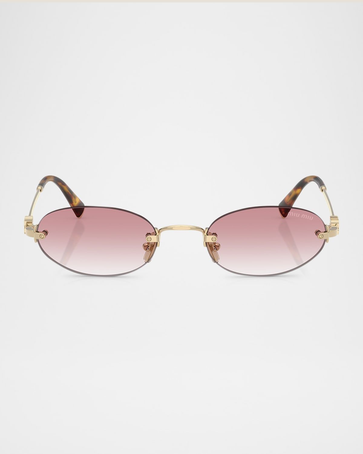 Logo Metal Oval Sunglasses