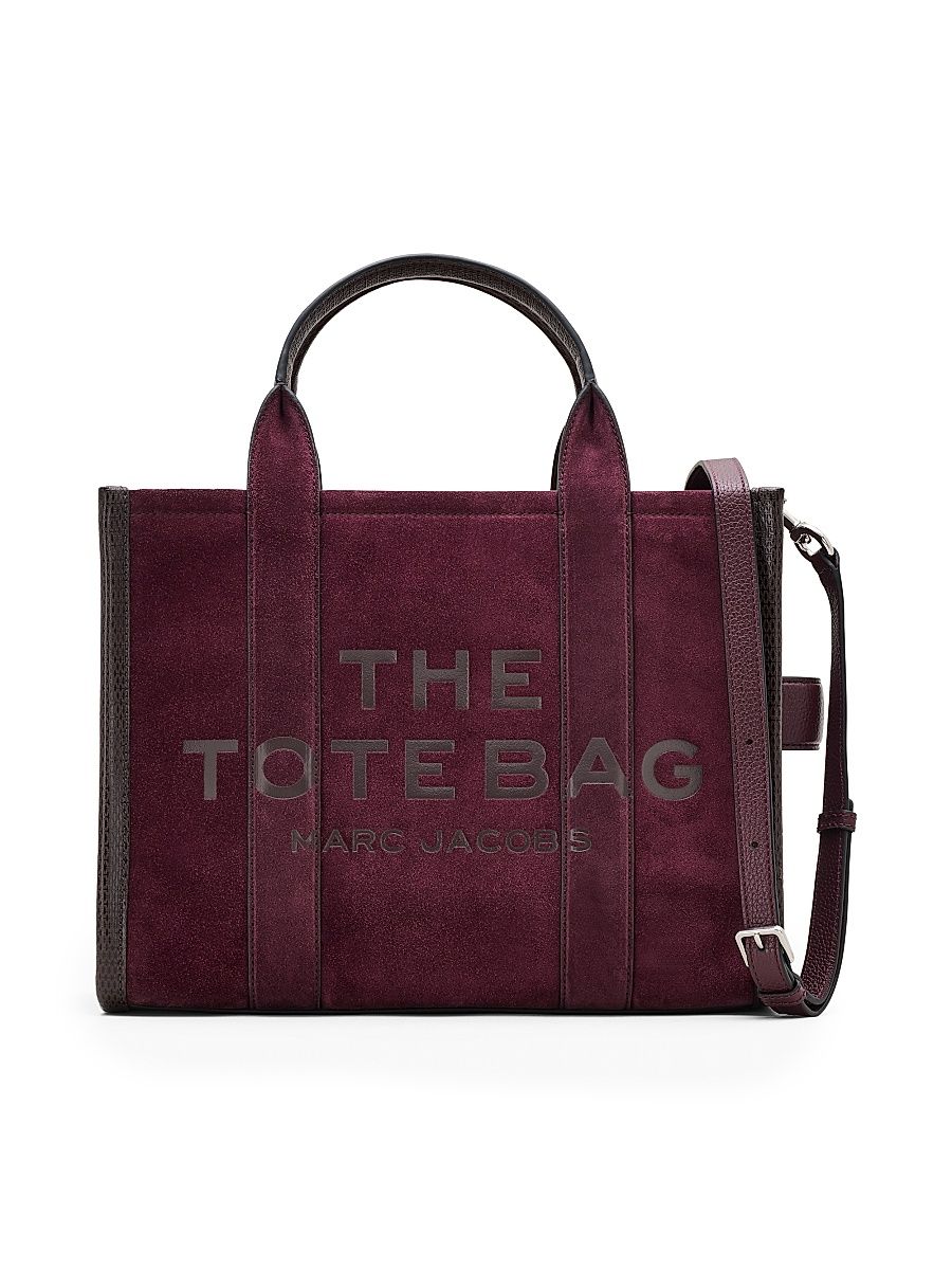 Women's The Medium Suede Tote Bag - Dark Plum