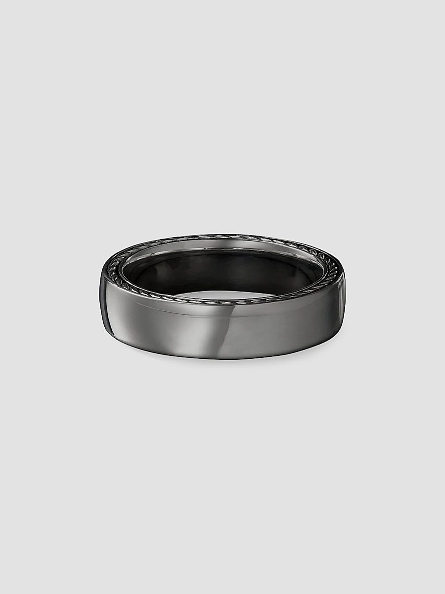 David Yurman Men's Streamline Band Ring in Sterling Silver, 6MM - Silver - Size 14