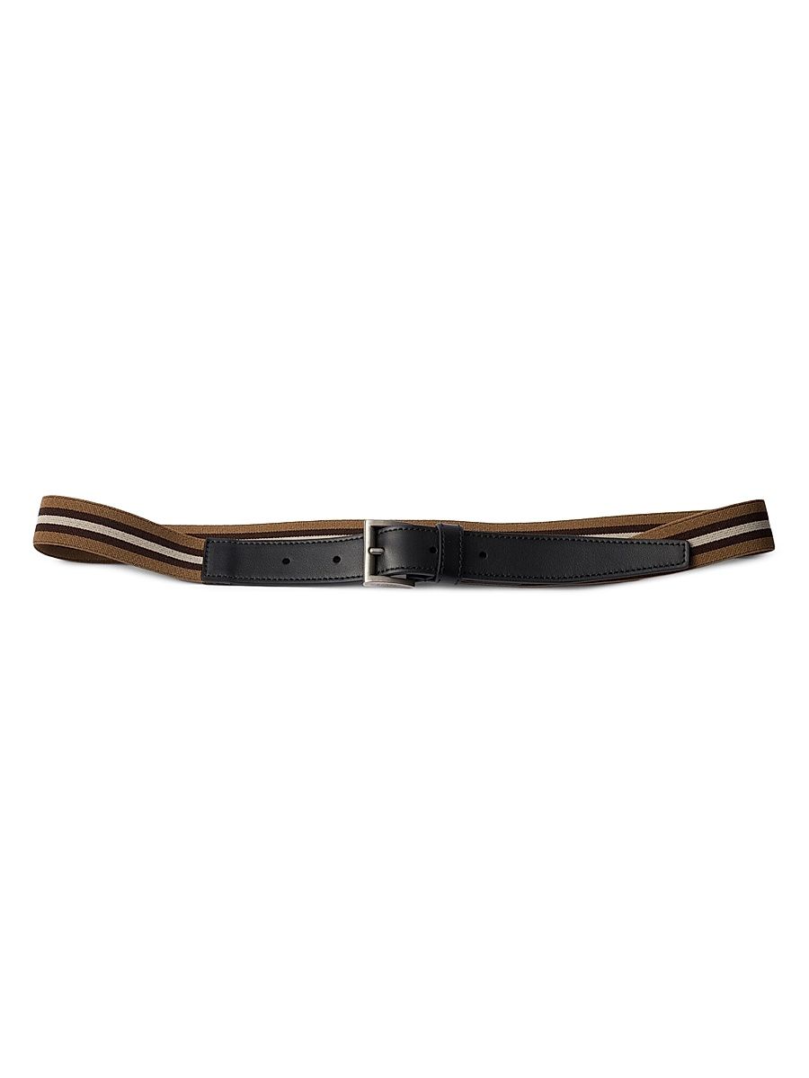 Women's Elastic Leather Belt - Brown - Size 36