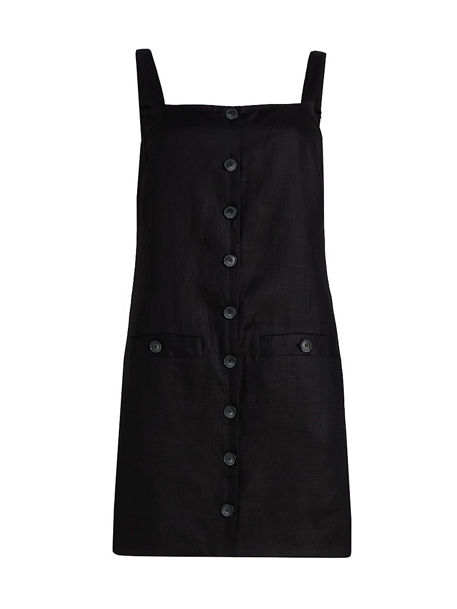 Women's Nico Linen Minidress - Black - Size 12
