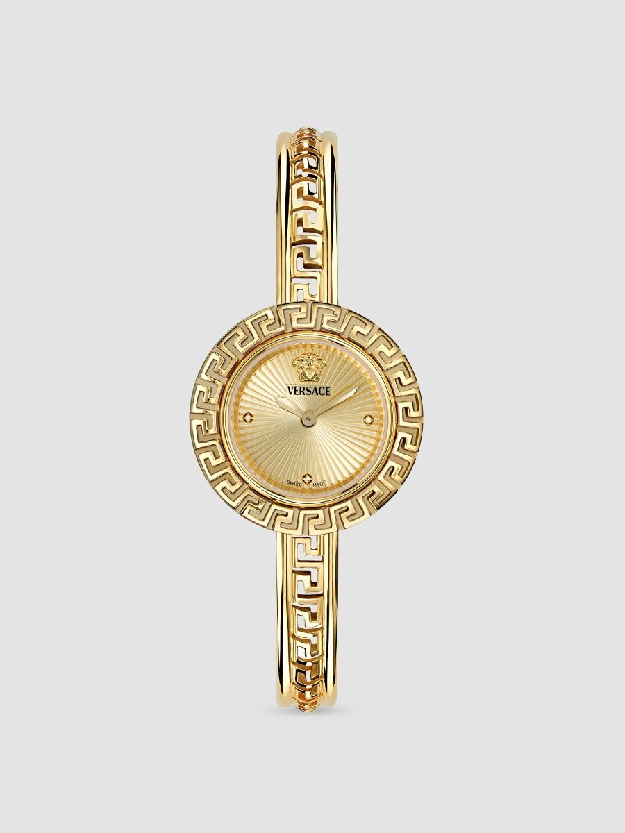 Versace Women's Greca Goldtone Stainless Steel, 0.01 TCW Diamond & Leather 3-Piece Watch Set/28MM - Yellow Gold