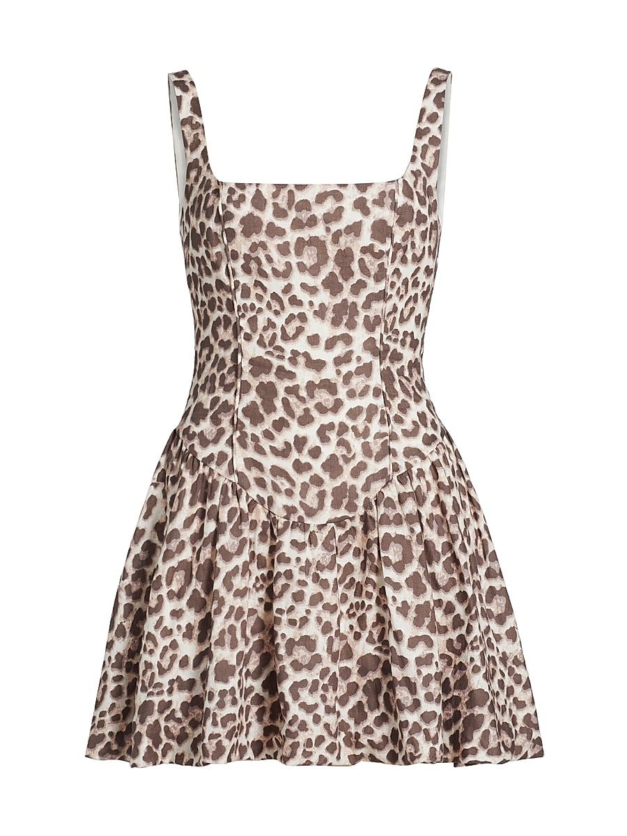 Women's Reese Leopard Minidress - Reese - Size Medium
