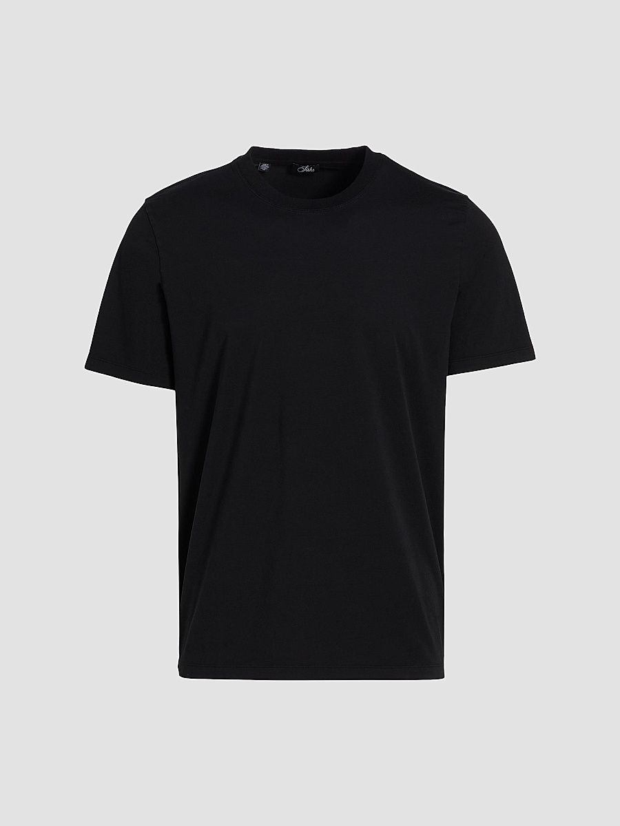 Saks Fifth Avenue Men's Foundation Cotton T-Shirt - Black - Size XXL