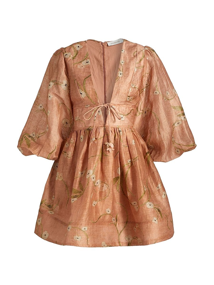 Women's Illuminate Drawn Minidress - Dancing Floral - Size 4