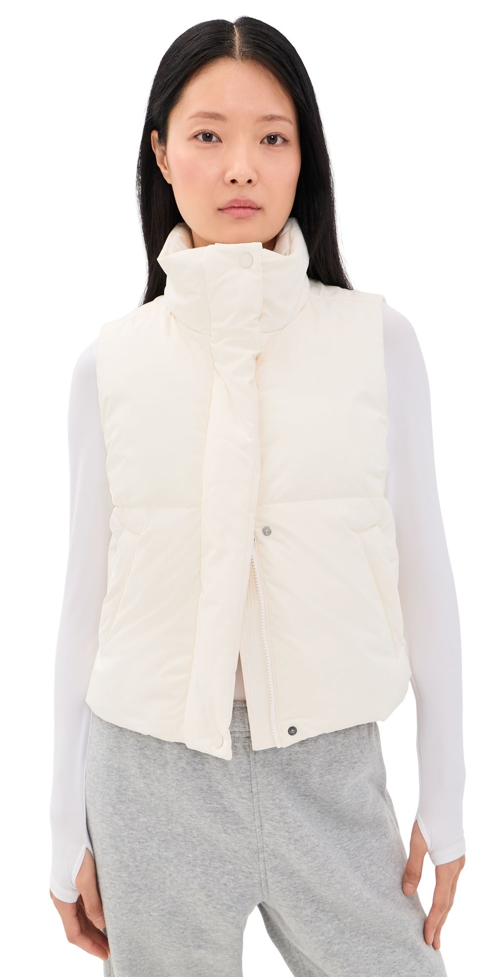 Beyond Yoga Up For It Puff Matte Vest Sea Salt L