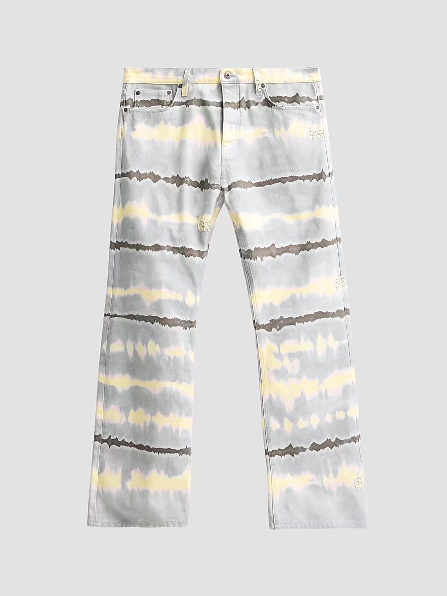 Men's Tie-Dye Slim Relaxed Jeans - Blue Grey - Size 36