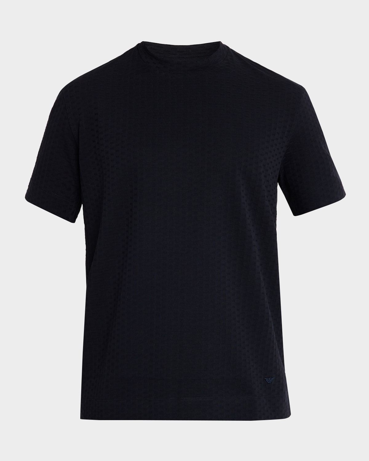 Men & apos;s Cotton Jacquard Crewneck T-Shirt