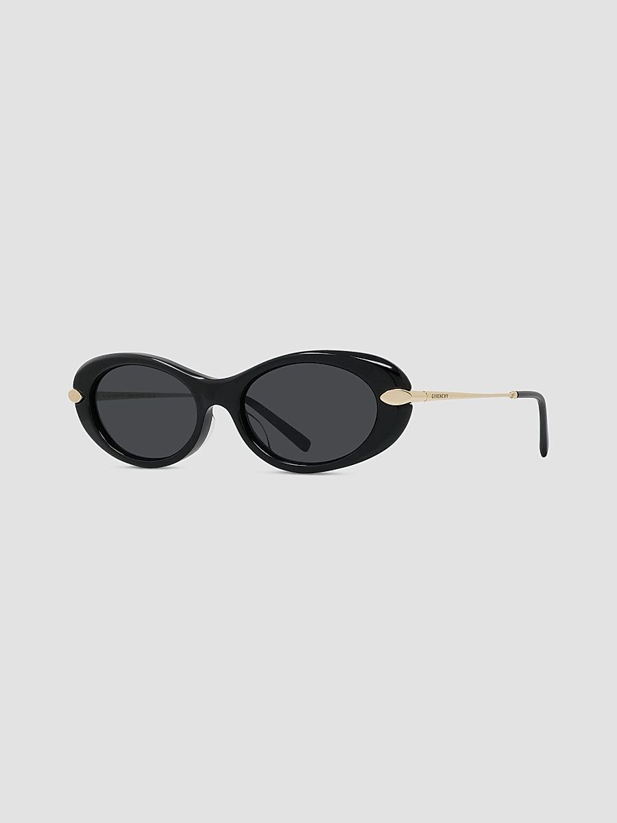 Women's Givenchy Bold 52MM Oval Sunglasses - Gold Black