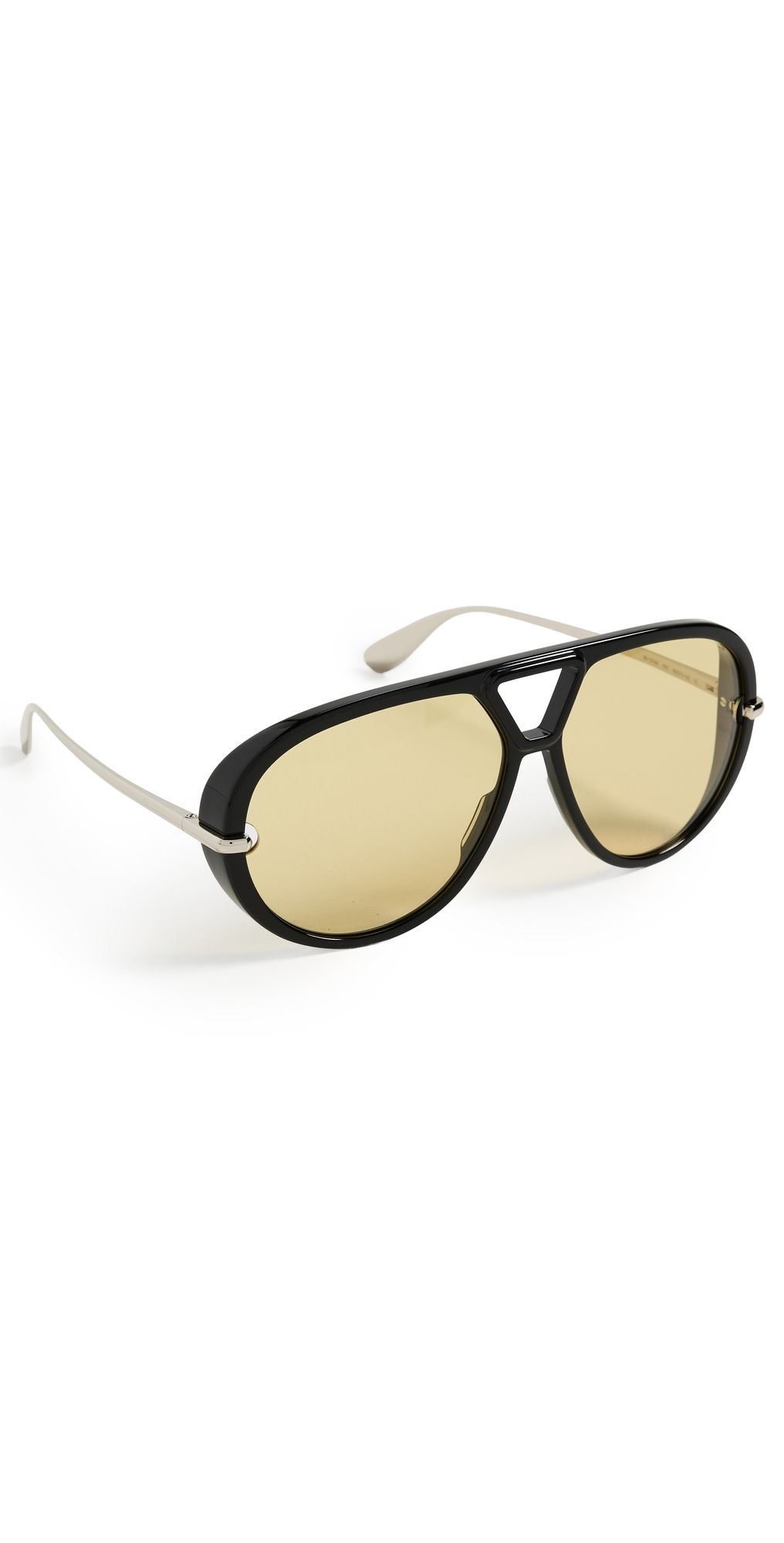 Bottega Veneta BV1274S Sunglasses Black/Silver/Yellow One Size