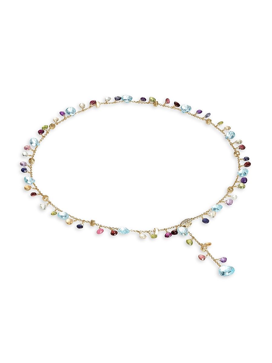 Women's Paradise 18K Yellow Gold, Topaz & Mixed-Stone Larit Collar Necklace - Yellow Gold Multi