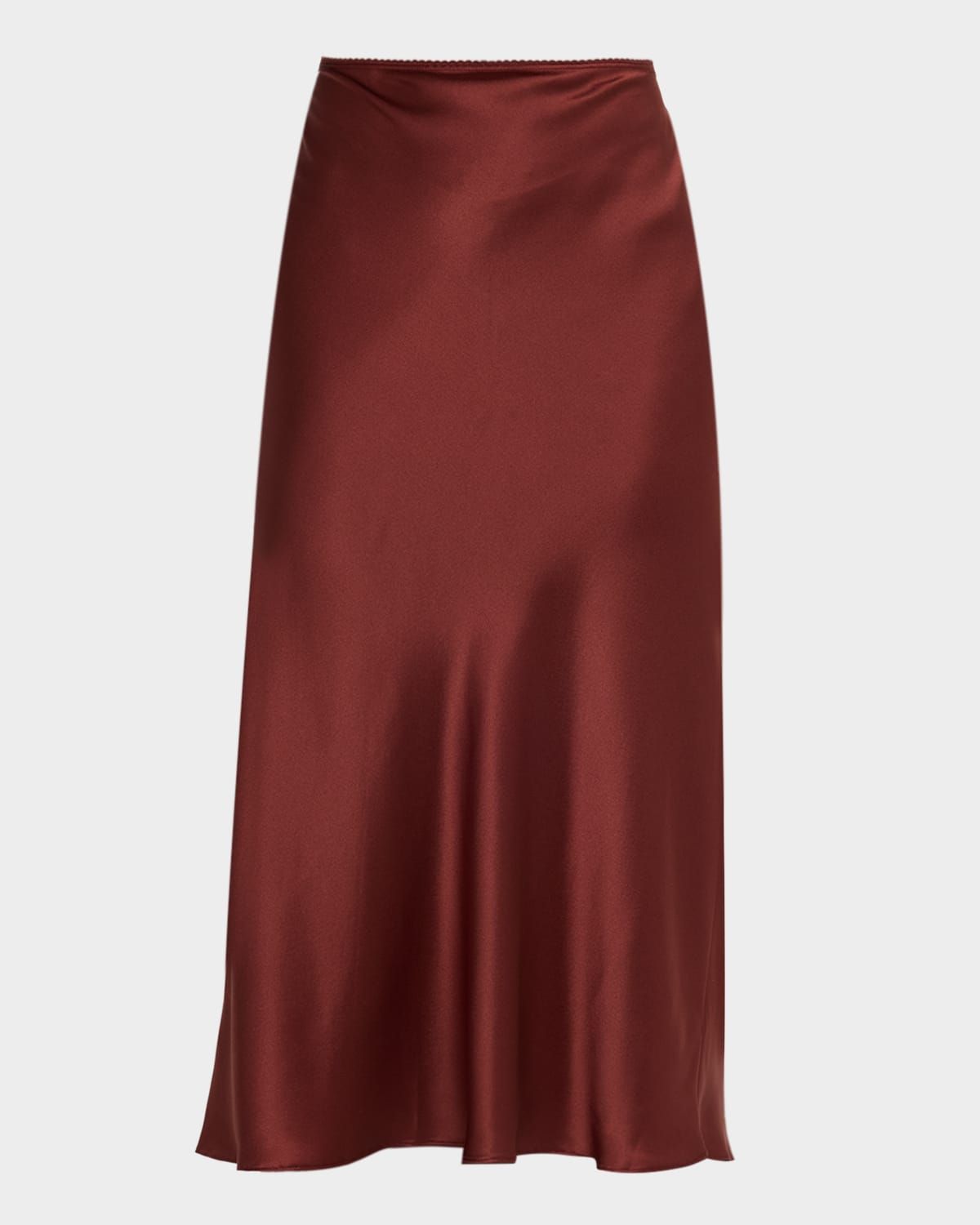 Miranda Scallop Bias-Cut Silk Skirt
