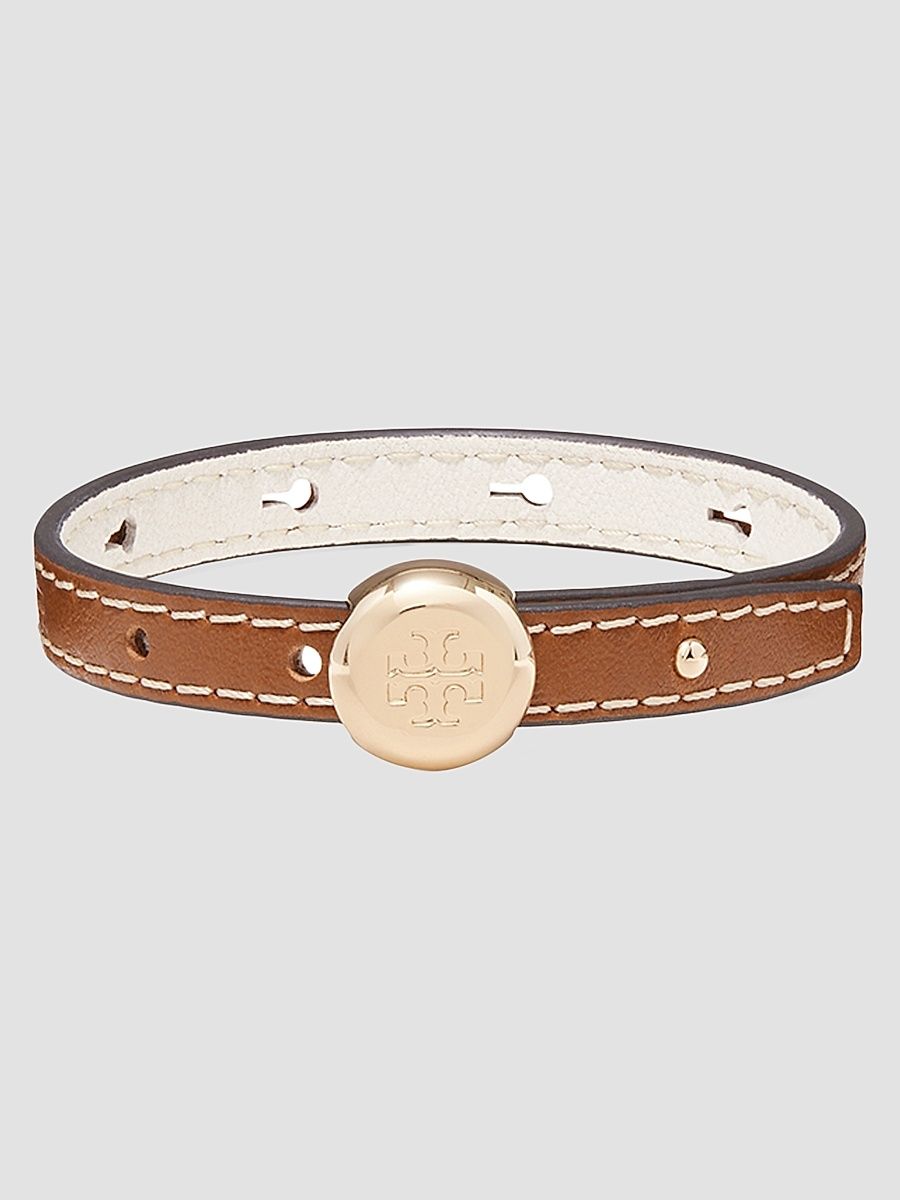 Women's Icon Leather Bracelet - Light Brass Tan
