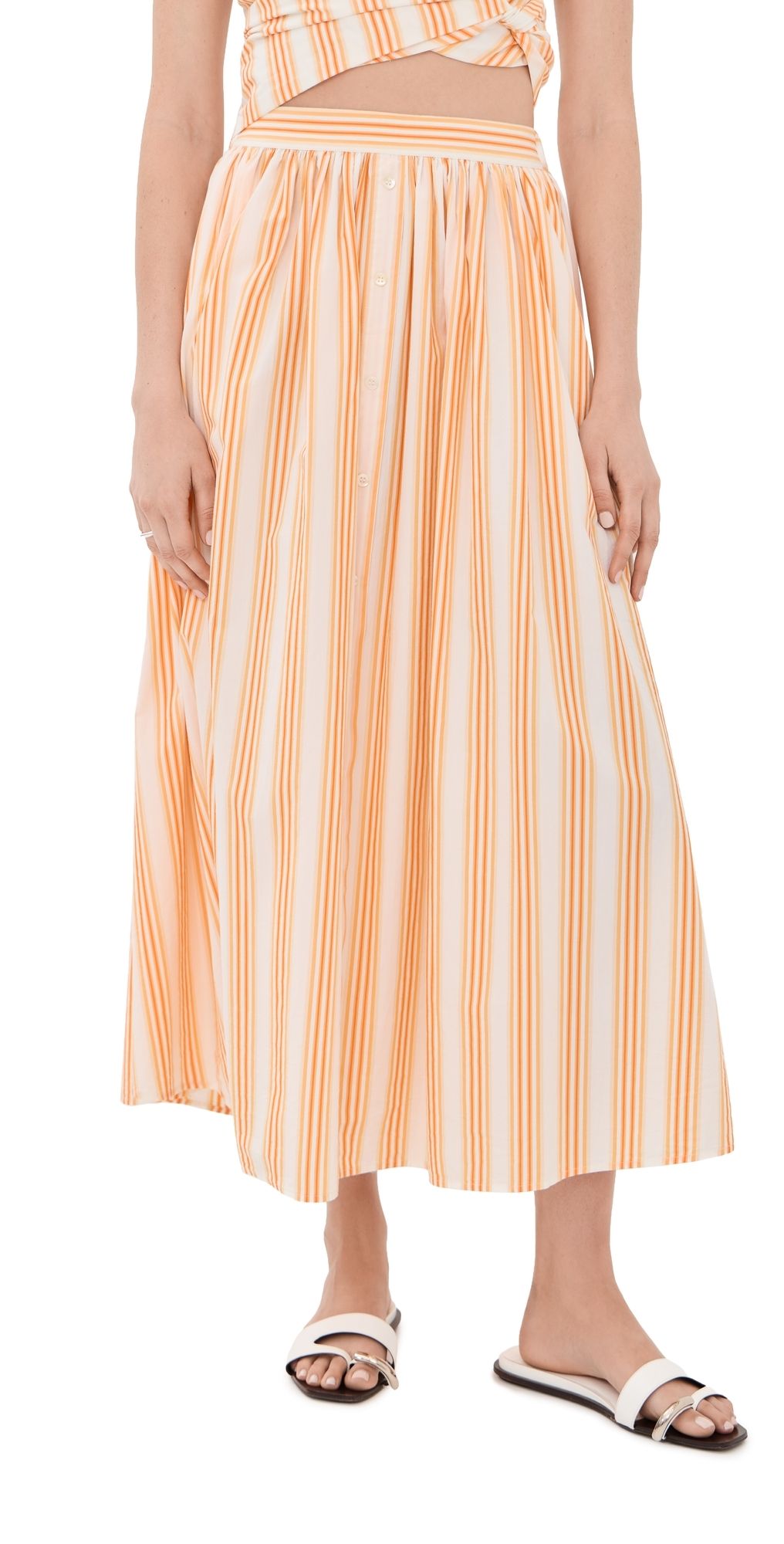 Rosie Assoulin Easy Does It Skirt Creamsicle XS
