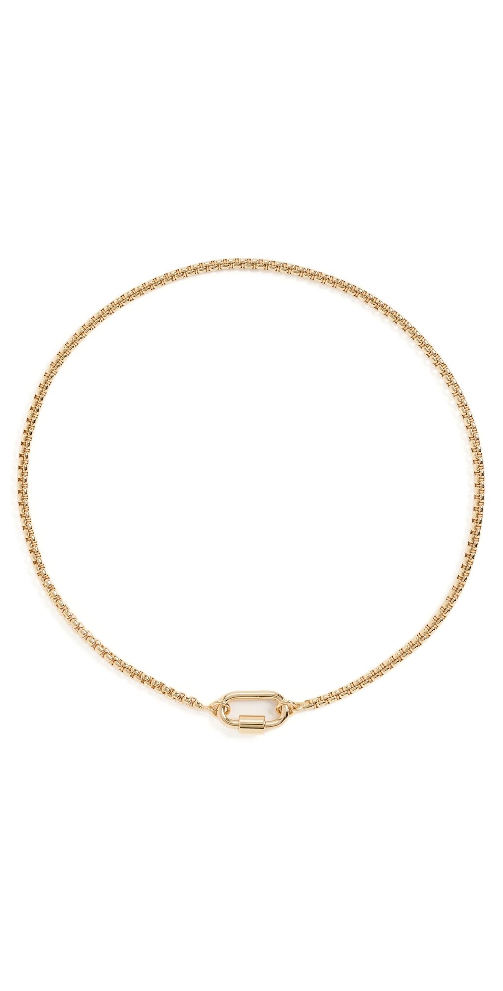 Madewell Mini Carabiner Puffy Box Chain Warm Gold One Size