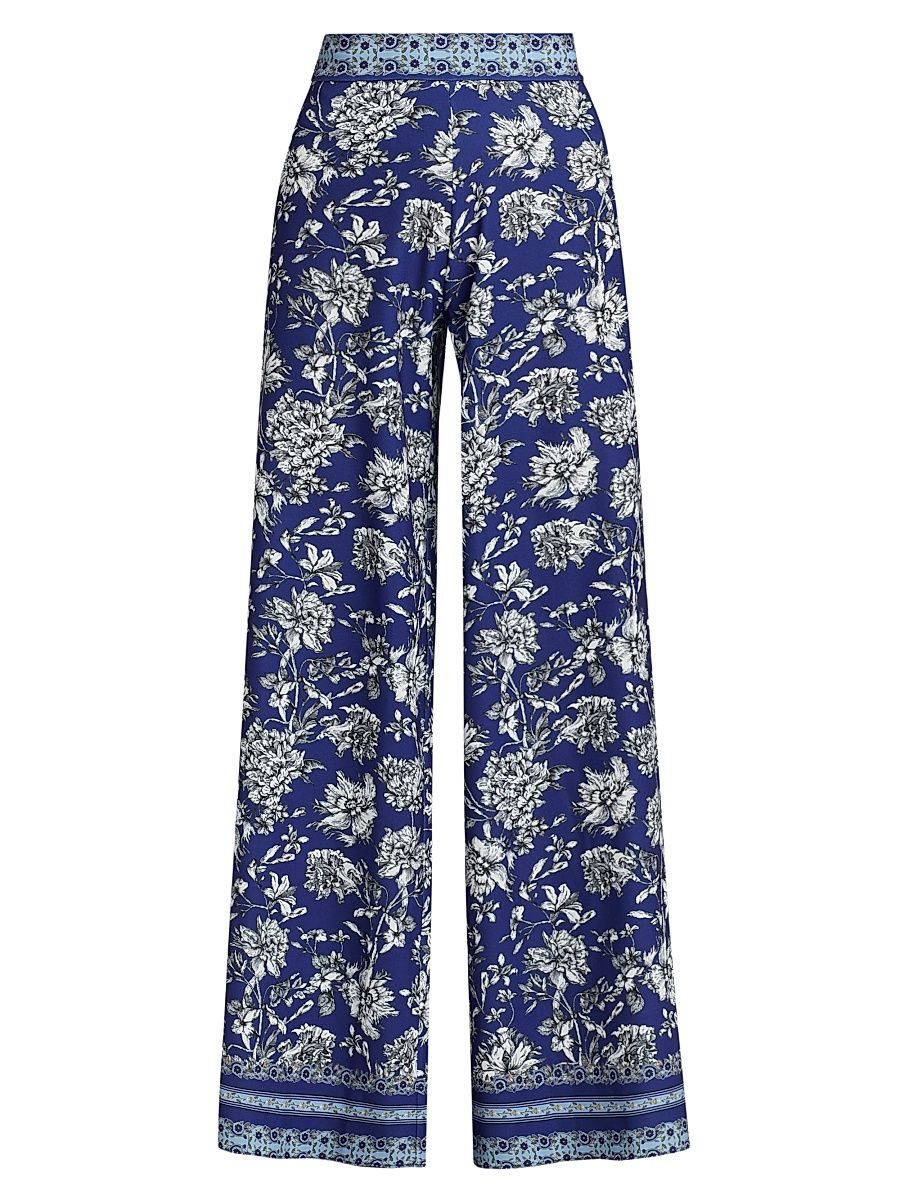 Women's Athena Floral Wide-Leg Pants - Forevermore - Size 10