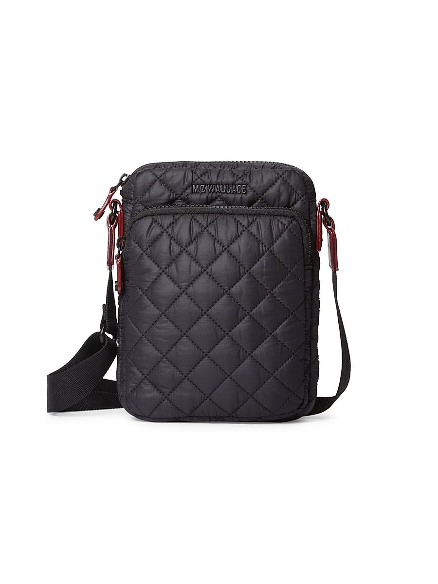 Women's Metro Quilted Crossbody Bag - Black