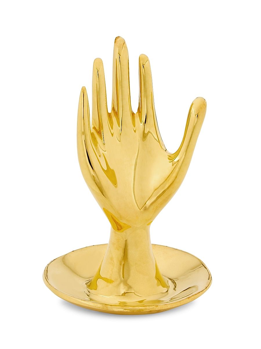 Jonathan Adler Hand Brass Ring Holder - Polished Brass