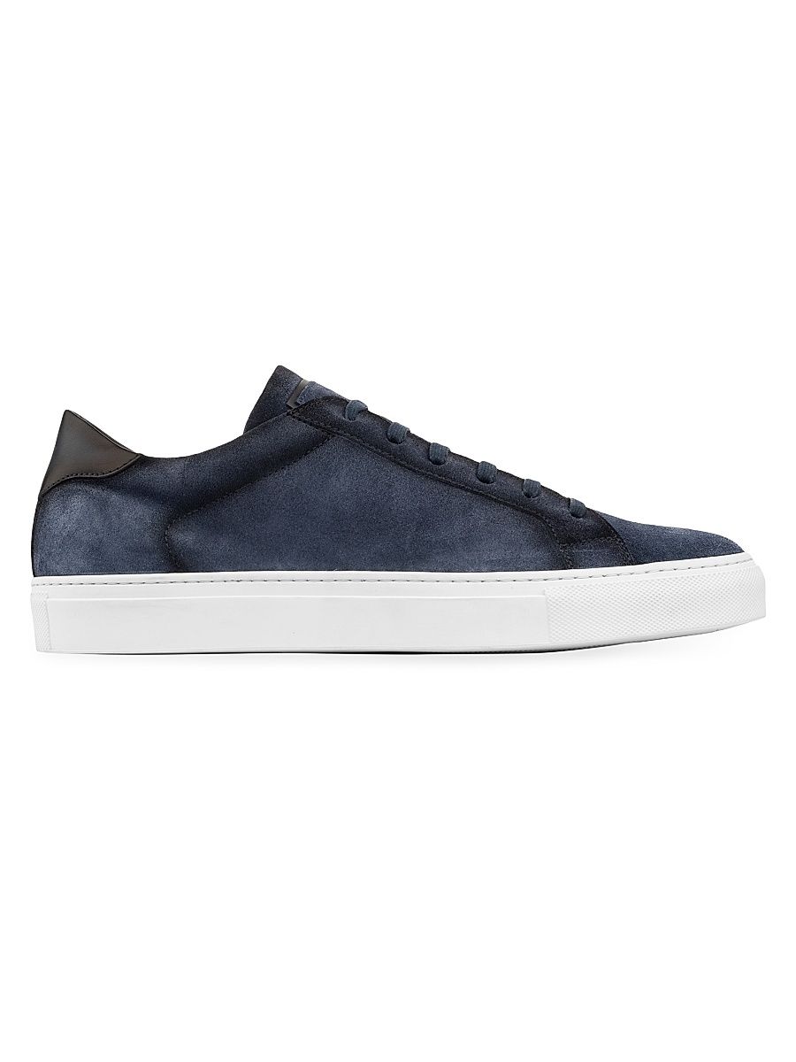 Men's Derrick Suede Low-Top Sneakers - Blue - Size 11