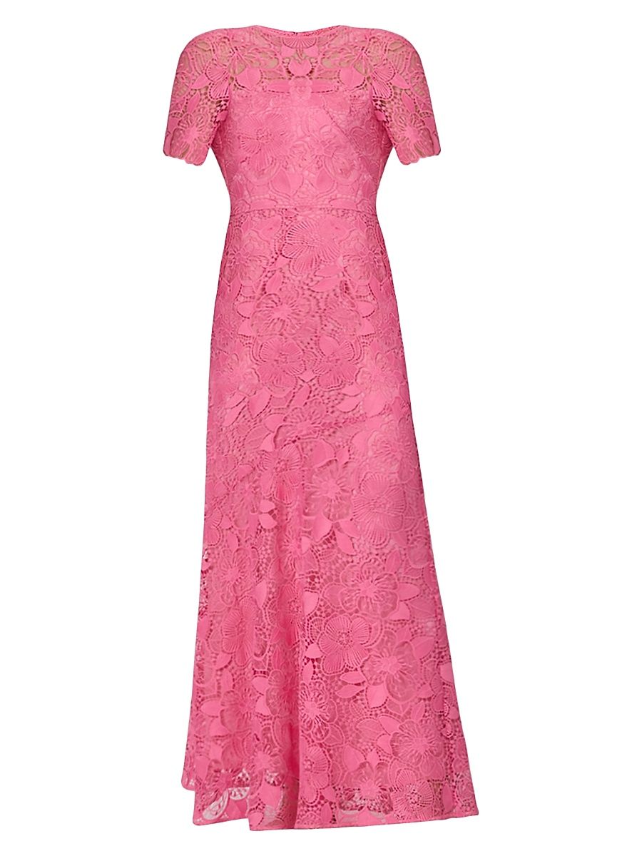 Shoshanna Women's Ellie Lace A-Line Gown - Fuchsia - Size 14