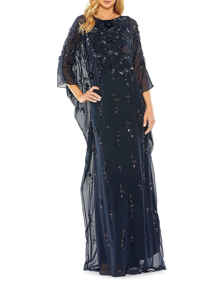 Women's Embellished Trapeze Dress - Midnight - Size 18