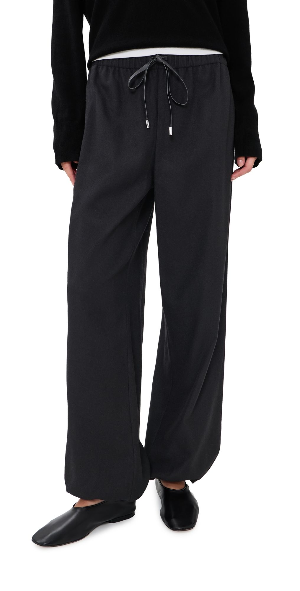 Vince Soft Flannel Drawstring Pants Black XL