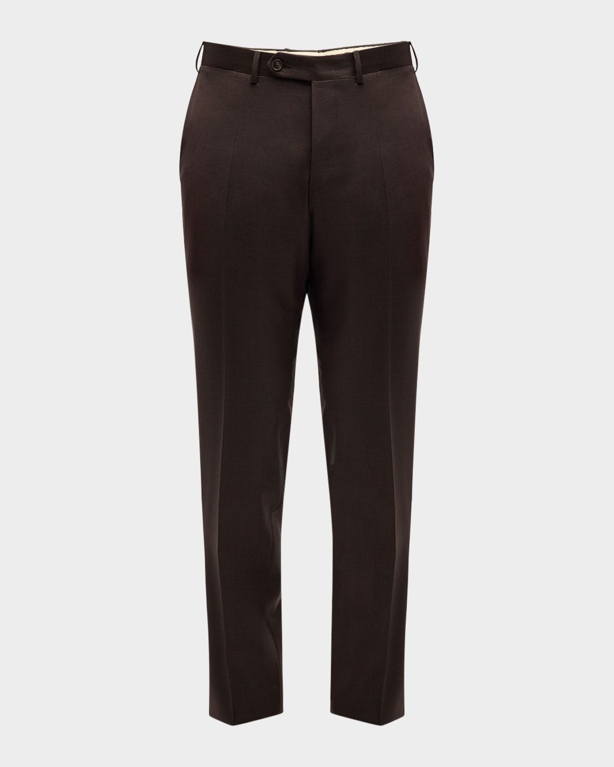 Men & apos;s Solid 150s Wool Twill Pants