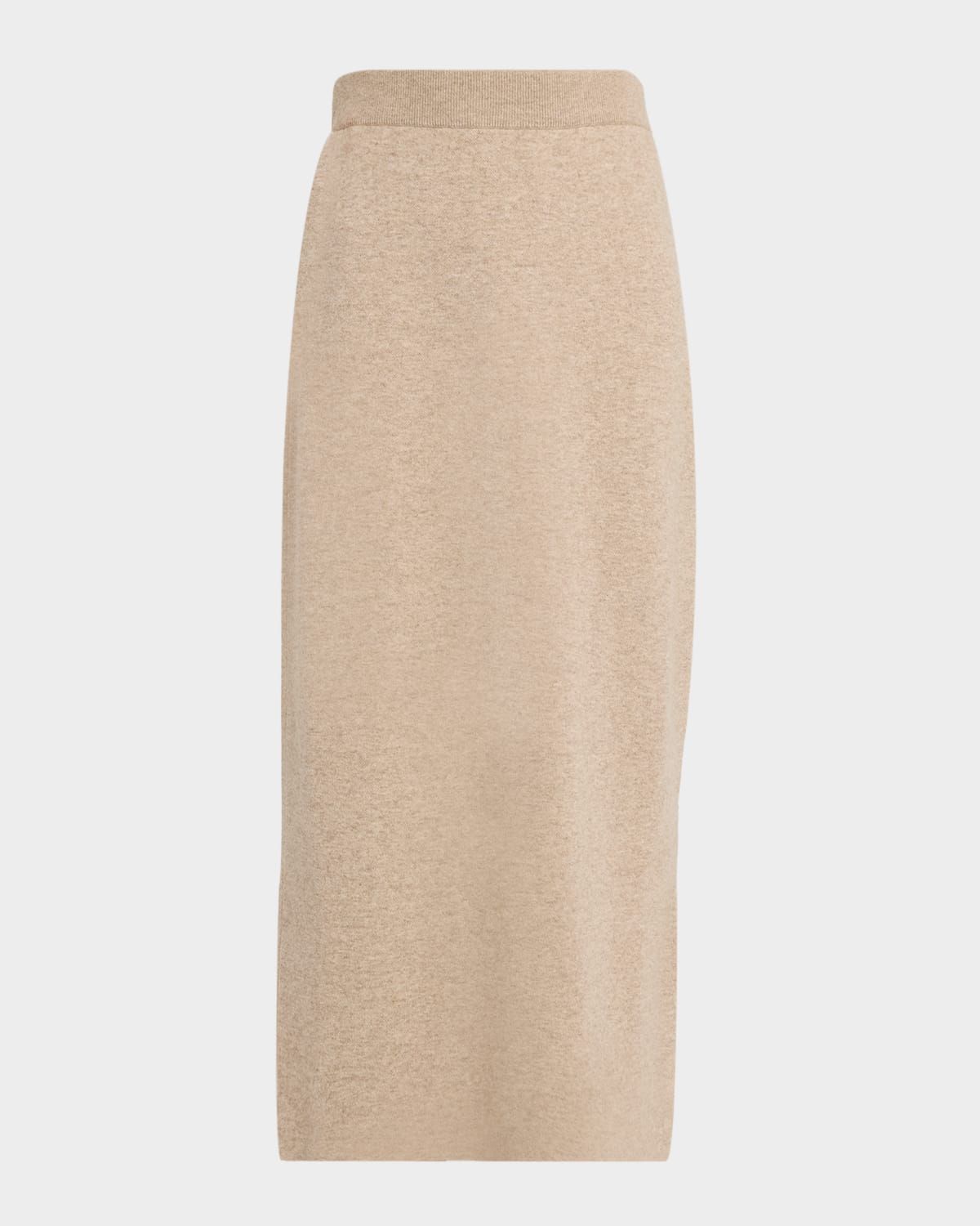 Cashmere Double Knit Maxi Pull-On Skirt