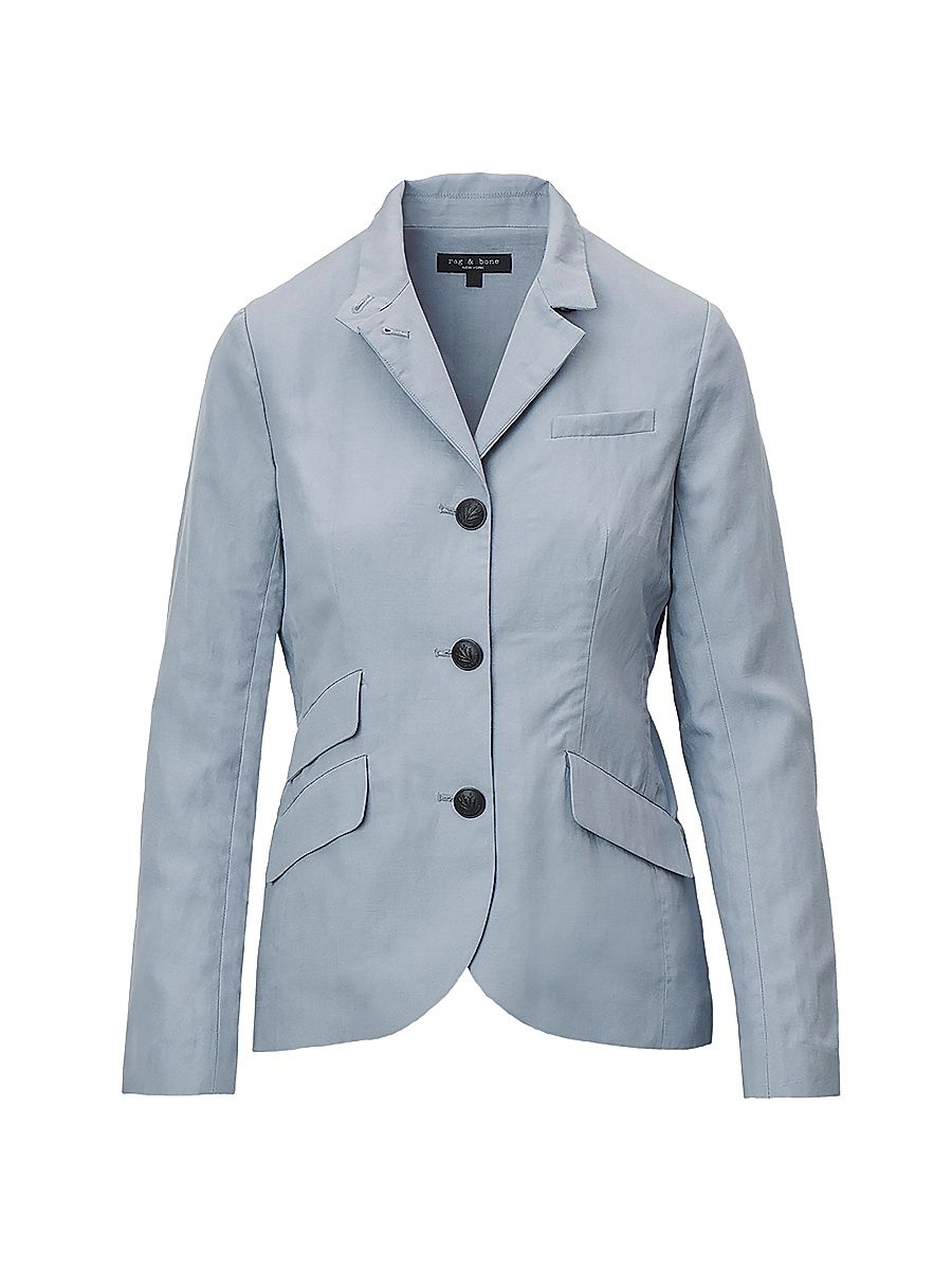 Women's Slade Linen-Blend Blazer - Stone - Size 10