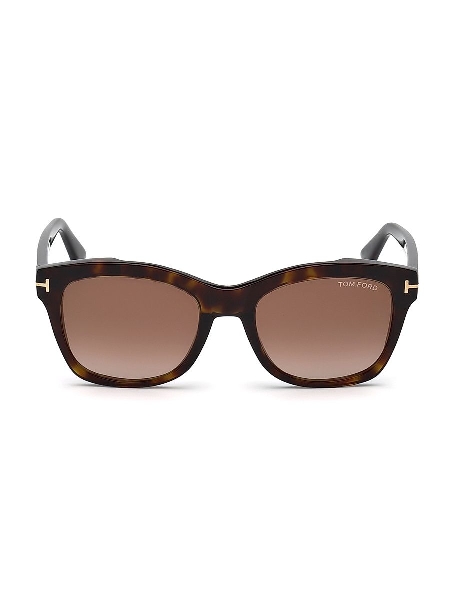Women's Lauren 52MM Square Sunglasses - Dark Havana Gradient Brown